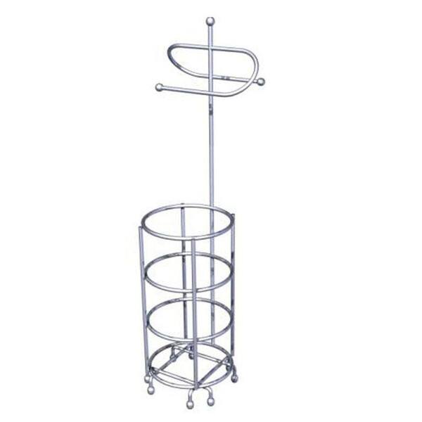 Zenna Home Freestanding Toilet Paper Holder in Chrome Wire