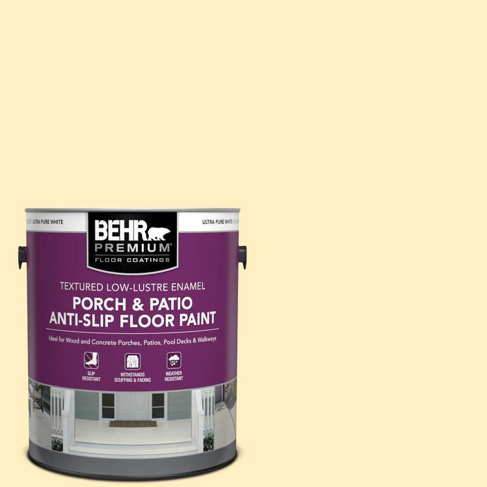1 gal. #380A-2 Moonlit Yellow Textured Low-Lustre Enamel Interior/Exterior 