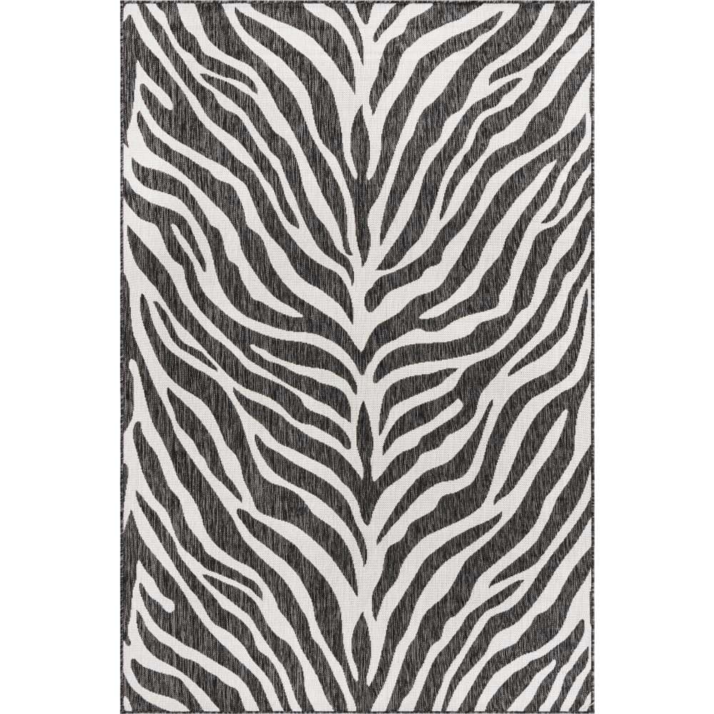 Unique Loom Outdoor Safari Tsavo White 5 ft. 3 in. x 8 ft. Area Rug