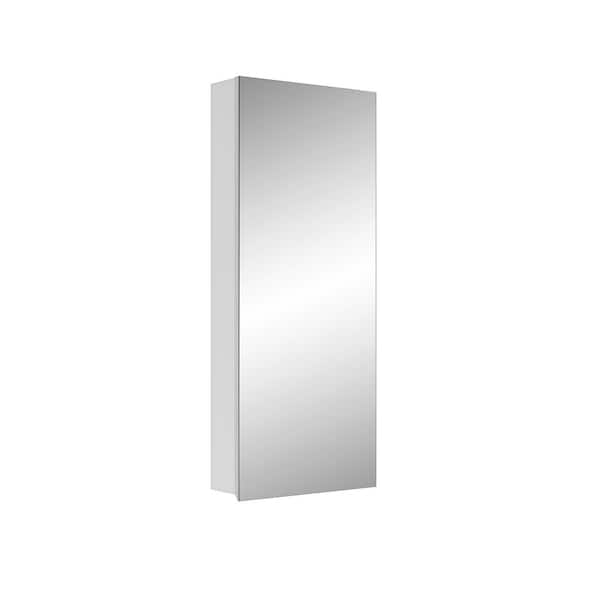 Unbranded 15 in. W x 36 in. H Rectangular Wood Medicine Cabinet with Mirror, Bathroom Mirror Cabinet Wall Mounted with Door