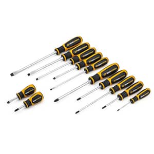 12 Pc. Phillips/Slotted Dual Material Screwdriver Set