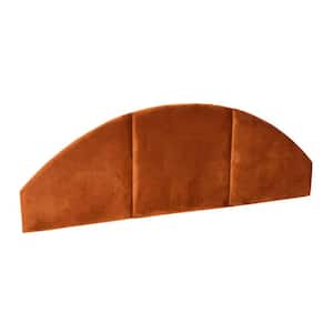 NoSom Orange King Upholstered Headboard with Sound Reducing Panel Arched