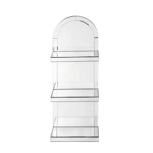 Glass Arch Wall Shelf Clear 3-Tier Decorative Display