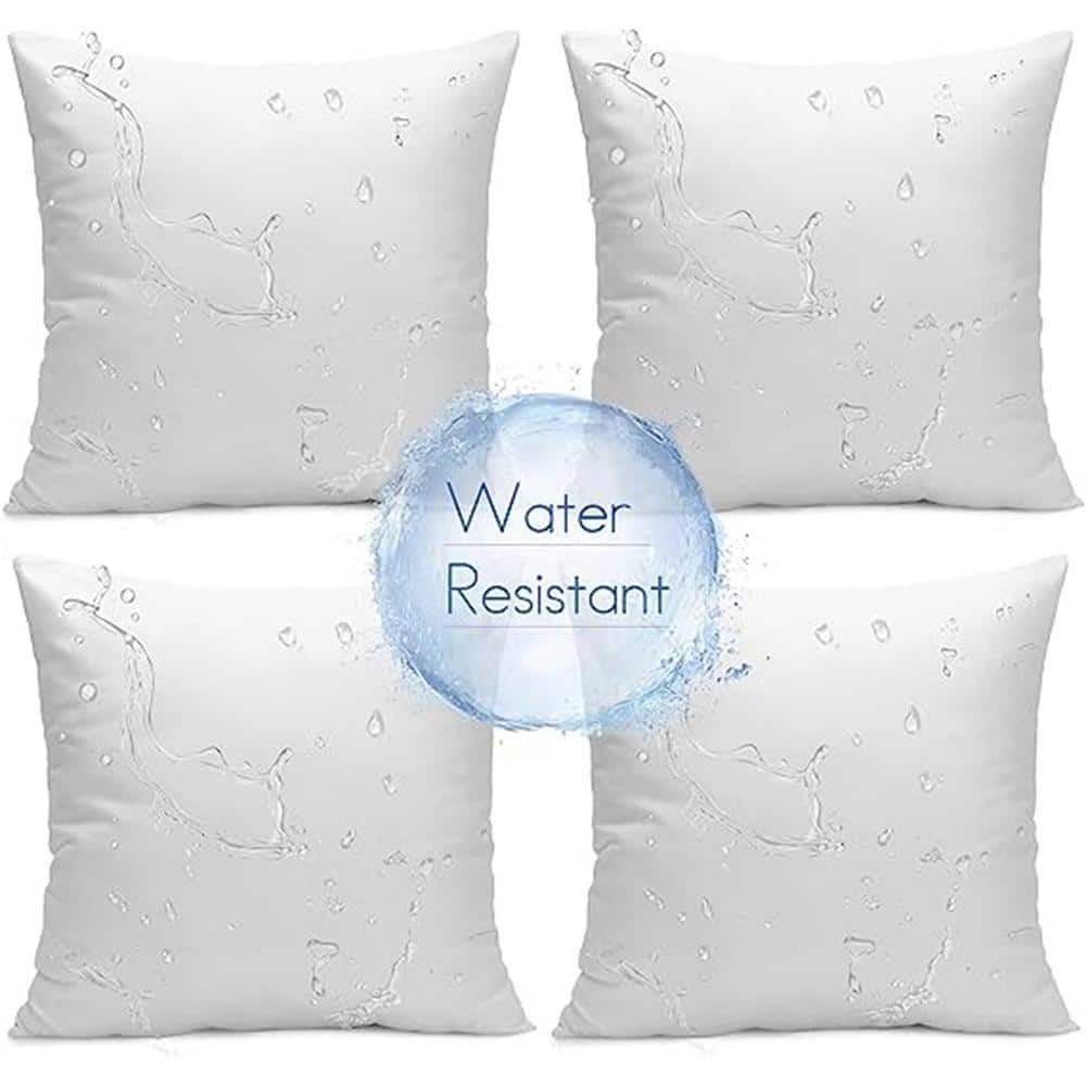 Outdoor Throw Pillow 16 in. x 16 in. Inserts Set of 4 Water Resistant ...