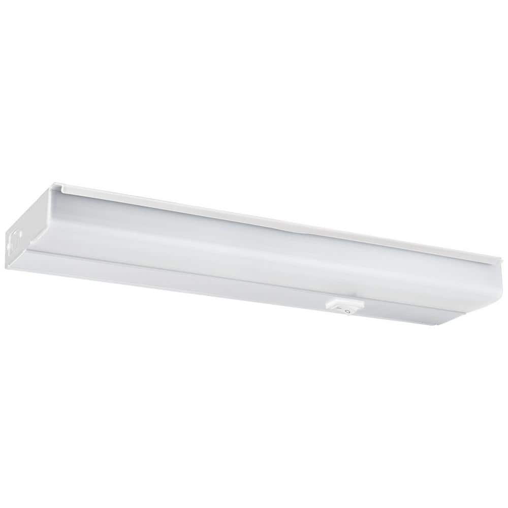 Sunlite 18 in. Hardwired White Integrated LED Linkable Under Cabinet Light Selectable CCT (1-Pack)