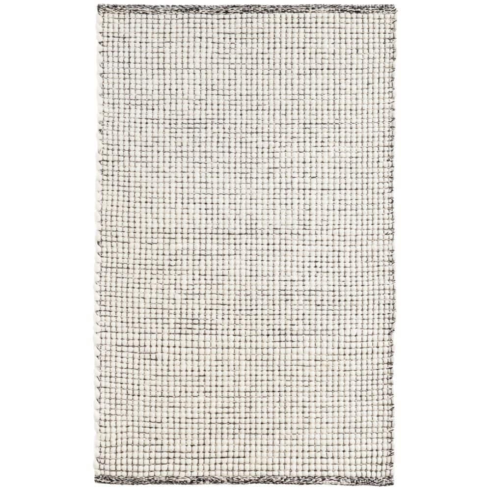 Network Handwoven Wool Black 5 ft. x 8 ft. Indoor Area Rug