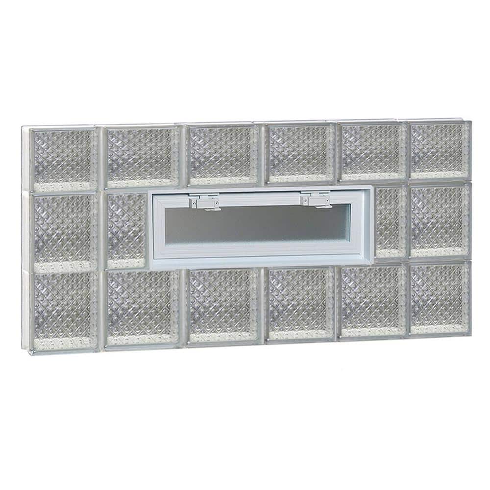 42.5 in. x 21.25 in. x 3.125 in. Frameless Diamond Pattern Vented Glass Block Window price history on PriceWatchPro
