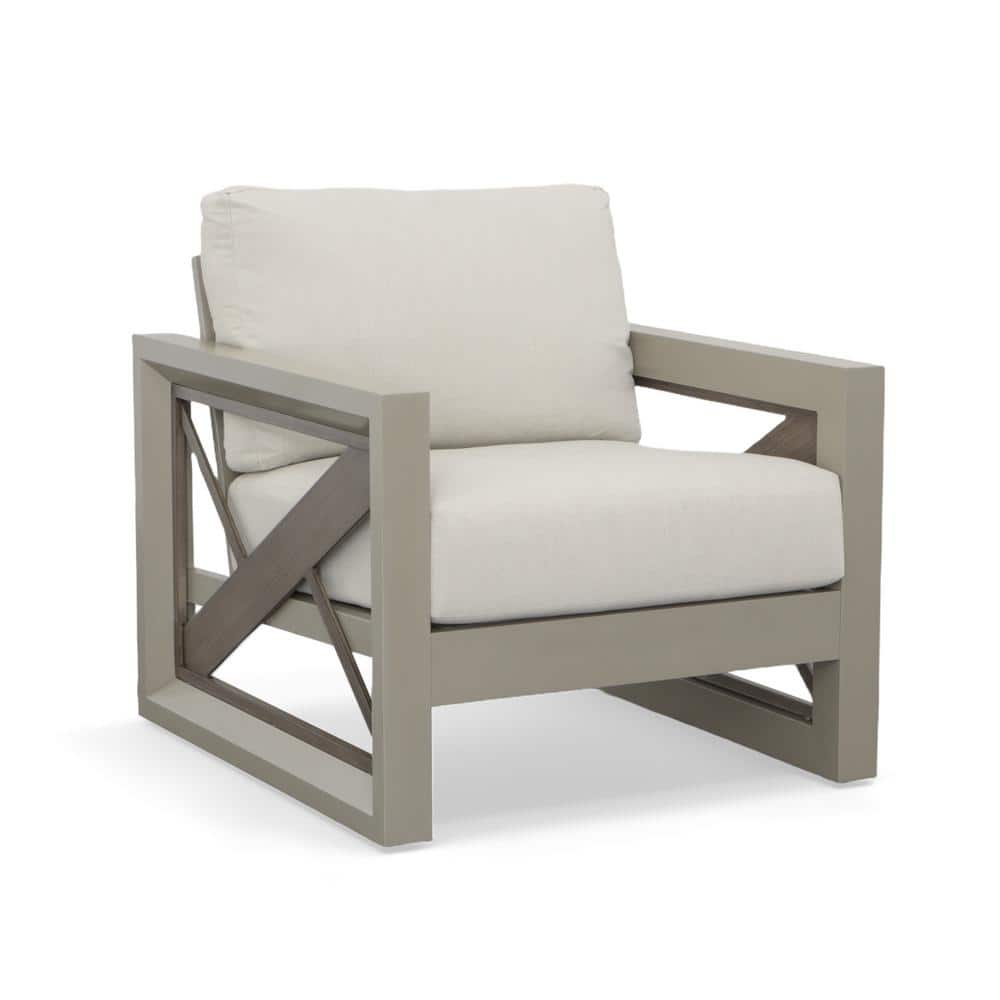 Patio34 ITOPFOX Tan Beveled Panels Outdoor Lounge Arm Chair with