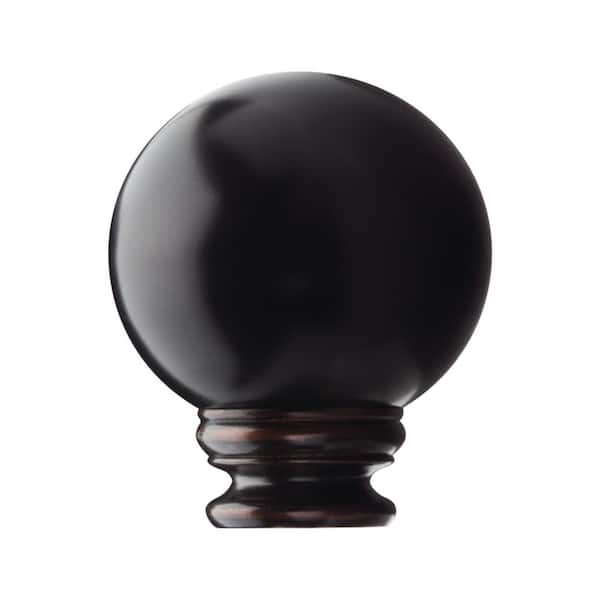 Home Decorators Collection Ball Oil-Rubbed Bronze Plastic Curtain Rod Finial (Set of 2)