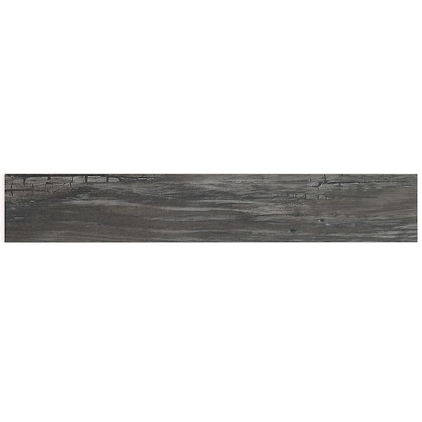 Ivy Hill Tile Grove Black 4 in. x 8 in.9.5 mm Natural Porcelain Tile ...