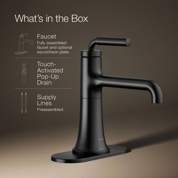 KOHLER Tone Single-Hole 1.2 GPM Bathroom Sink Faucet in Matte