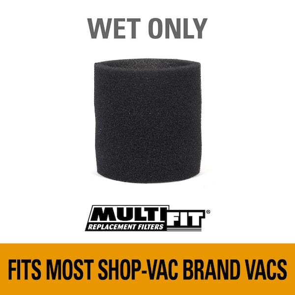 Black Foam Filter Sleeve For Genie And Shop-Vac Wet Dry Vacuum Cleaner Kit 