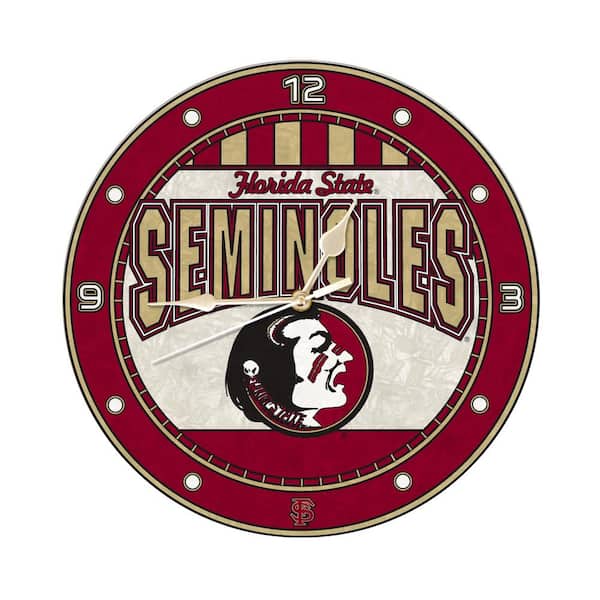 The Memory Company NCAA - 12 in. Florida St Art Glass Clock
