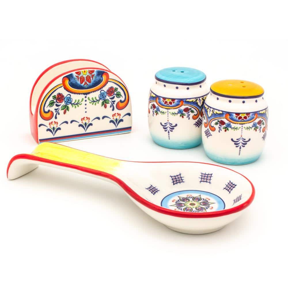 Euro Ceramica Zanzibar 4-Piece Accessory Set YS-ZB-1012 - The Home