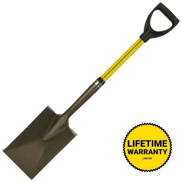 Nupla 27 in. Classic Fiberglass D Grip Handle and Heavy Duty Steel Blade Garden Spade Shovel 75.69 327 The Home Depot