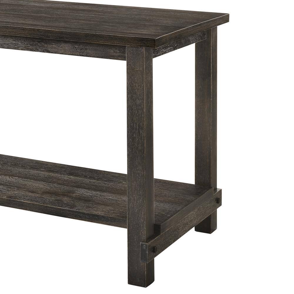 Weathered Gray Wood Rectangular Counter Height Dining Table