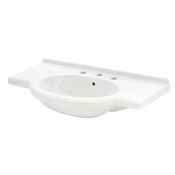 St. Thomas Creations Nouveau wall mount Lavatory top Only bathroom sink in White