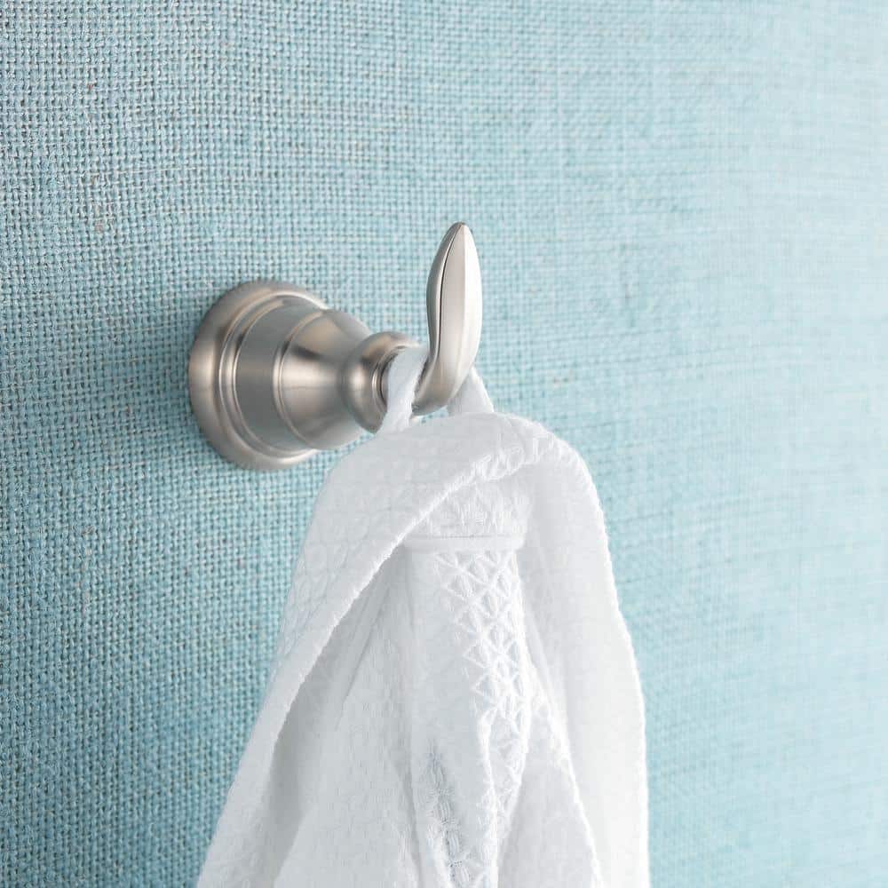 Avalon Brushed Nickel Wall Mounted J-Hook Robe/Towel Hook