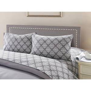 Charcoal/Purple Comforter Set