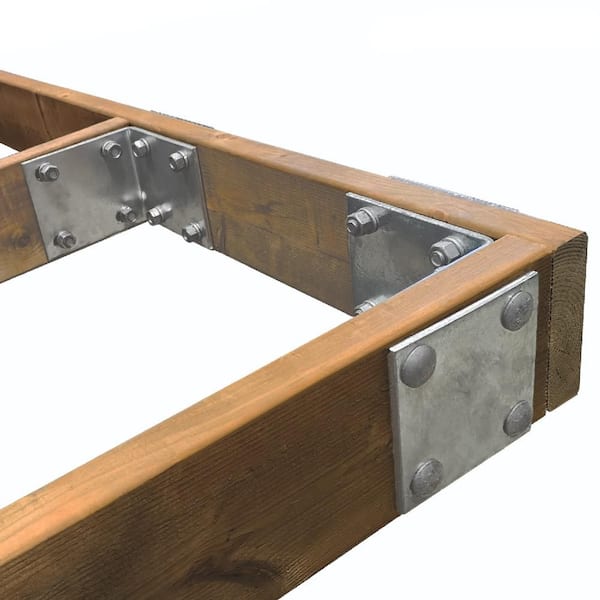 5 in. W x 5 in. H, 1/4 in. Thick Hot-Dip Galvanized Steel Back Plate (4-Pack)