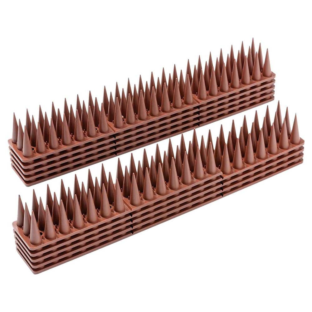 Outdoor Bird Animal Deterrent Spikes Anti-Climb Defender for Squirrel Raccoon Pigeon Cat 20-Pack Brown price history on PriceWatchPro