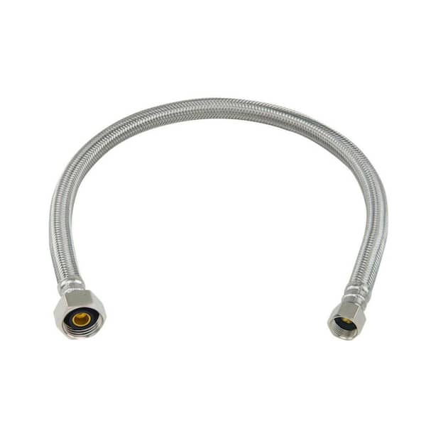 3/8 in. Flare x 1/2 in. FIP x 20 in. Braided Stainless Steel Faucet Supply Line