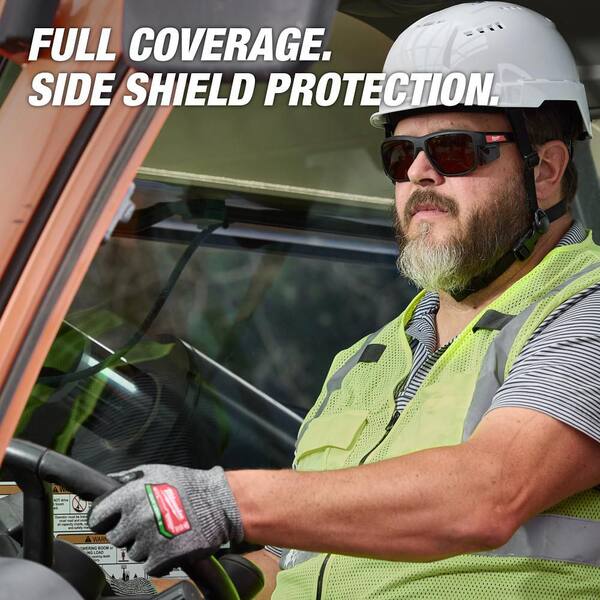 Milwaukee Brown Full Frame Anti-Scratch Safety Glasses with