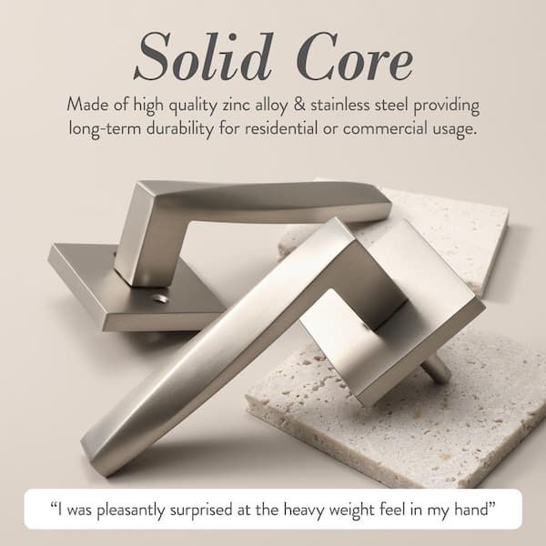 McBowery Convex Satin Nickel Double Dummy Modern Door Lever