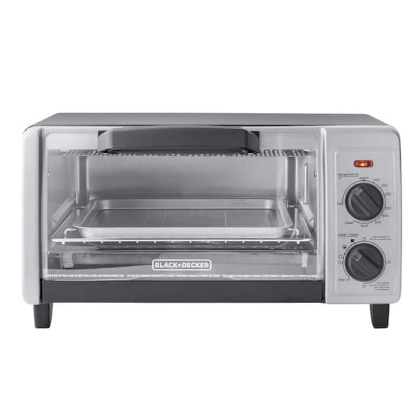 Black & Decker™ 4-Slice Toaster Oven fits 9 Pizza, Grey