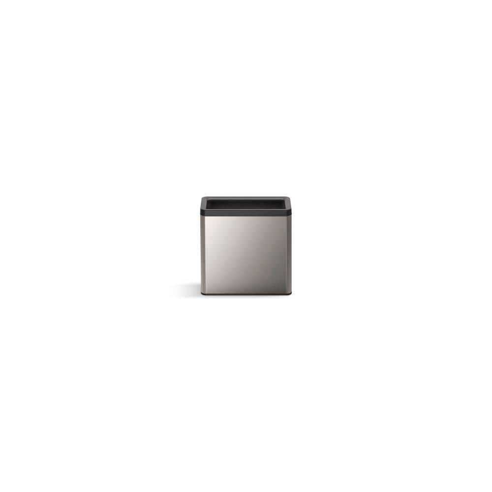 12-Liter Stainless Steel Open-Top Trash Can