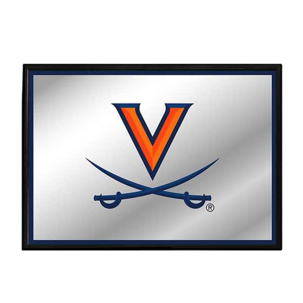 The Fan-Brand 28 in. X 19 in. Virginia Cavaliers Framed Mirrored Decorative Sign