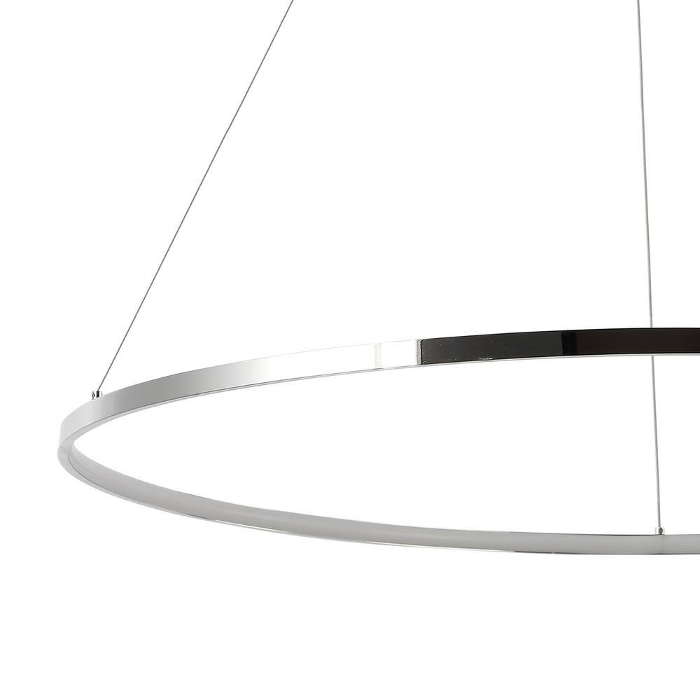 Circulo 34.88" Chrome LED Bohemian Pendant Light