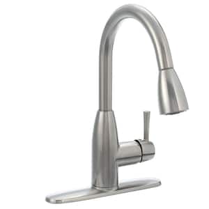Fairbury Single-Handle Pull-Down Sprayer Kitchen Faucet in Stainless Steel
