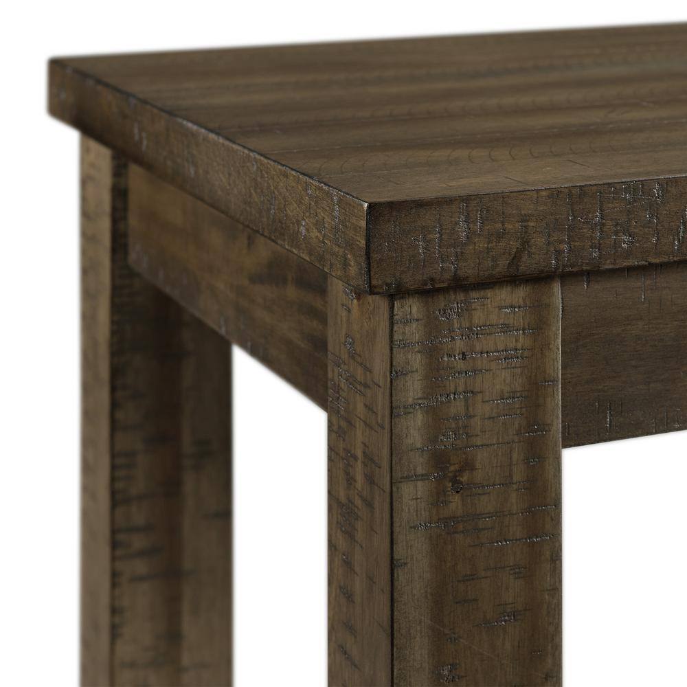 Gray Transitional Rectangular Pub Table Set with 4 Chairs