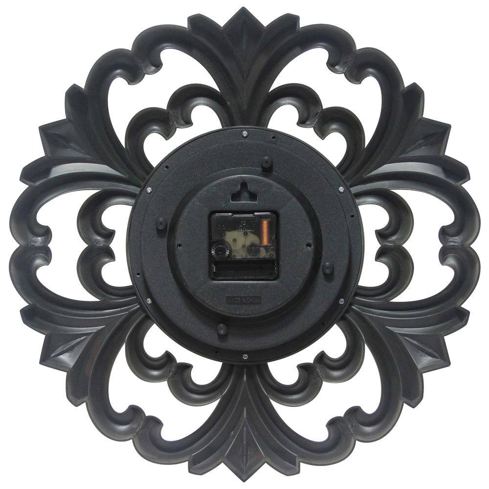 Green Decorative Resin 15.5" Wall Clock with Off-White Face