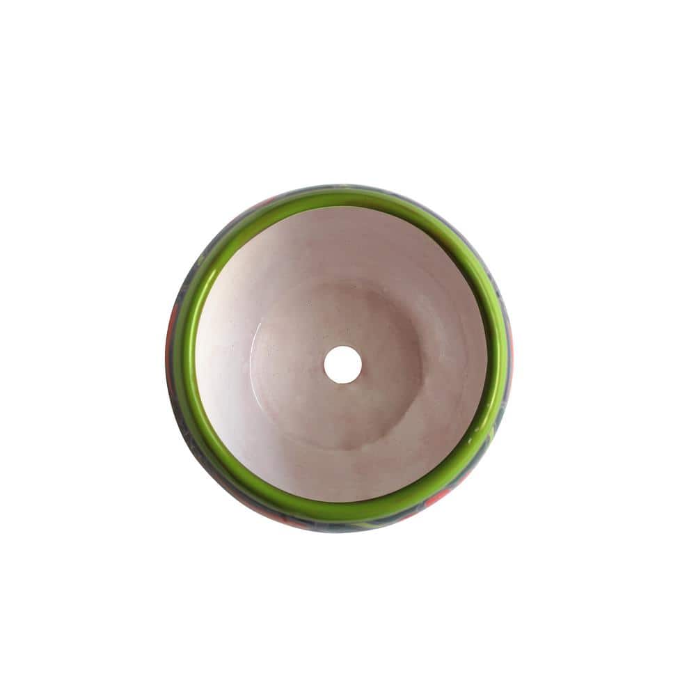 Talavera Multicolor Ceramic Round Indoor Outdoor Planter