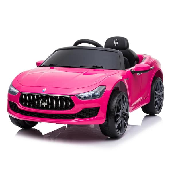 12V Lamborghini Electric MP3 LED Lights RC Remote Control Kids Ride On Car Pink 