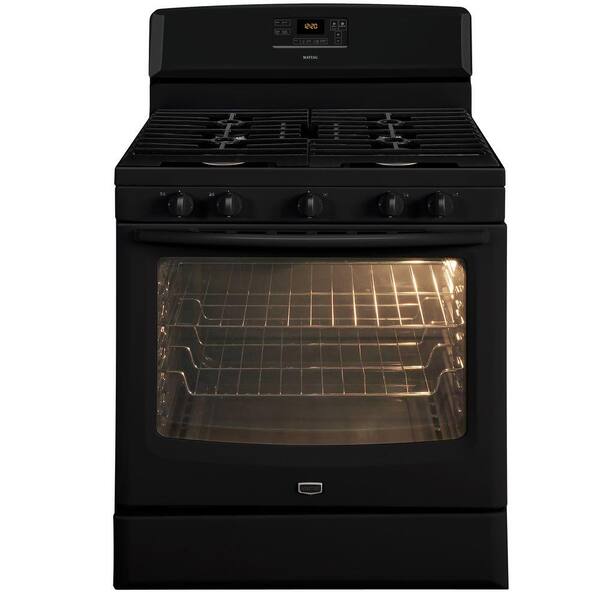 Maytag AquaLift 5.8 cu. ft. Gas Range with Self-Cleaning Oven in Black-DISCONTINUED