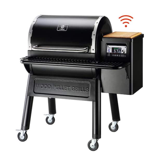 709 sq. in. Wifi Smart Pellet Grill and Smoker in Black