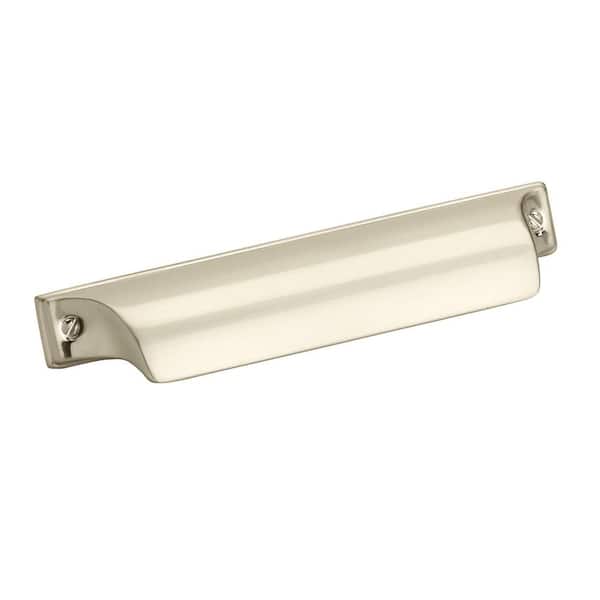 Amerock Jolene 3-3/4 in. (96mm) Classic Silver Champagne Cabinet Cup Pull