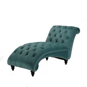 Blue Fabric Chaise Lounge