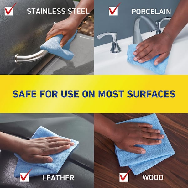 14 in. x 14 in. Microfiber Cloth Towels (24-Pack)