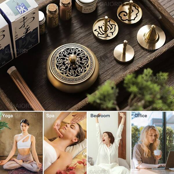 Afoxsos 29-Piece Brass Incense Burner Kit with Accessories for