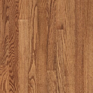 Plano Low Gloss 3/4 in. T x 2-1/4 in. W x Varying Length Gunstock Solid Oak Hardwood Flooring (20 sqft/case)