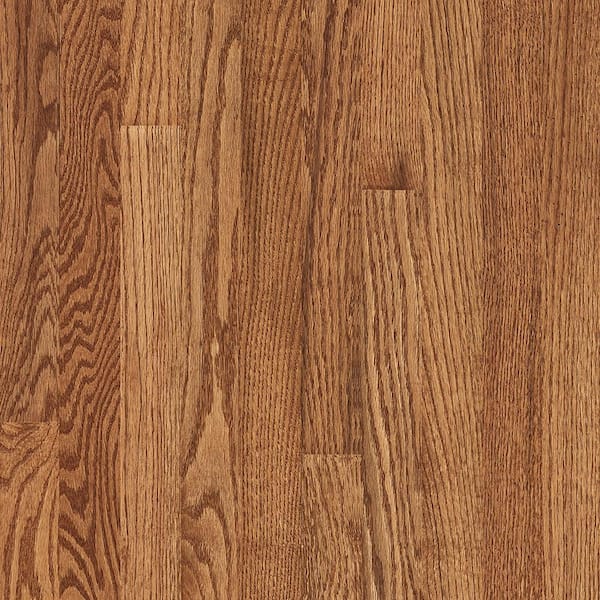 Bruce Plano Low Gloss Gunstock Oak 3/4 in. Thick x 3-1/4 in. Wide x Varying Length Solid Hardwood Flooring (22 sqft/case)