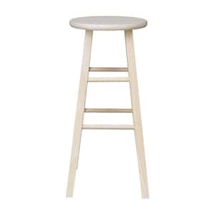 30 in. Unfinished Wood Bar Stool