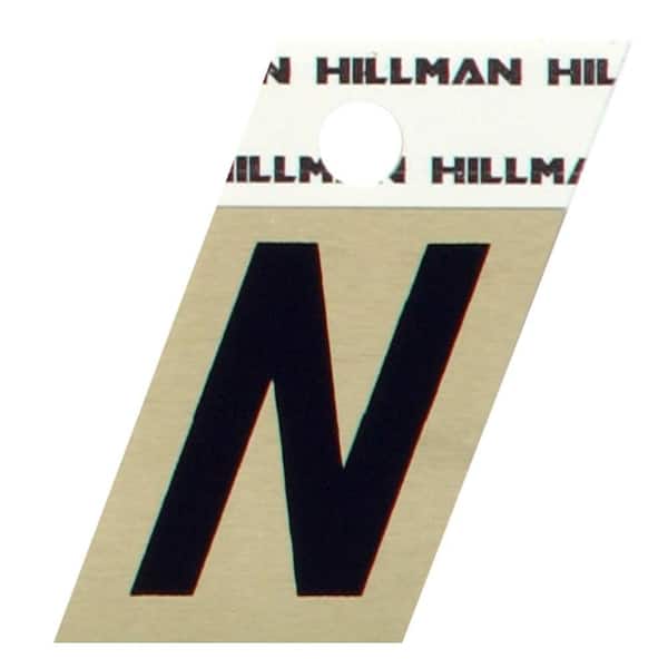 Hillman 1-1/2 in. Aluminum Angle-Cut Letter N