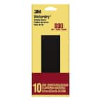 Imperial Wetordry 3-2/3 in. x 9 in. 800 Grit Sandpaper Sheets (10 Sheets/Pack)