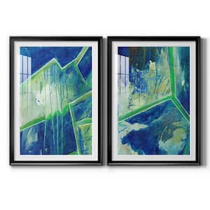 Geometric in Cool V by Wexford Homes 2 Pieces Framed Abstract Paper Art Print 26.5 in. x 36.5 in.