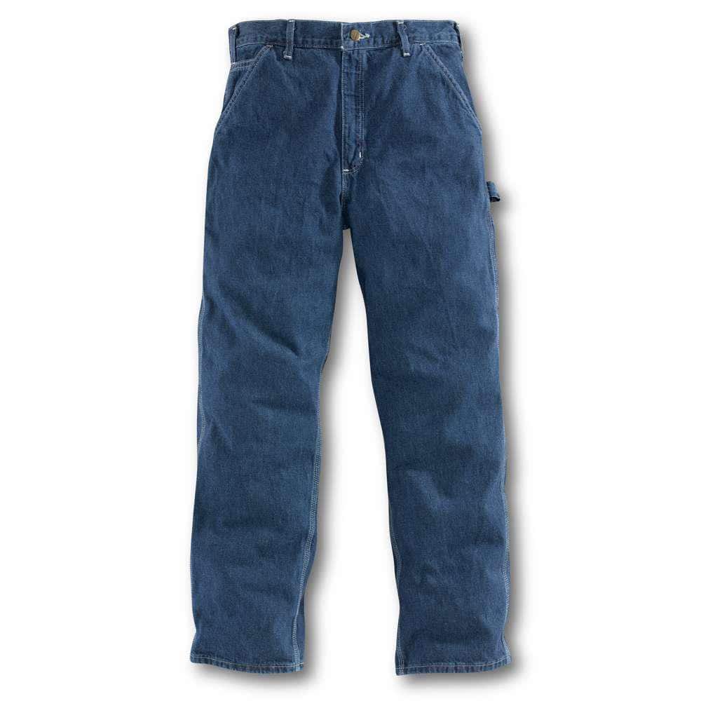 Carhartt Men's 28x30 Deepstone Cotton Straight Leg Denim Bottoms